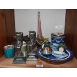 SECTION 29. A collection of assorted ceramics and other items including Gouda; a pair of silver