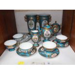 SECTION 23.  A Noritake blue & gilt cabaret set in the European style.