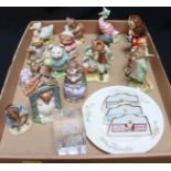 A collection of 16 Royal Albert Beatrix Potter animals, including three larger scale models and