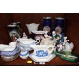 SECTION 50.  A selection of ornamental ceramics, three sauce boats and other items.