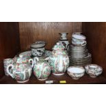 SECTION 49. A Chinese Canton enamel tea set and other Oriental ceramics including crackle glazed