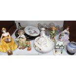 SECTION 2. A Coalport figure 'Constance', a Hummel figure of a boy, a Coalport cottage and other