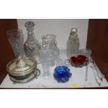 SECTION 7. A collection of cut glassware including jugs, vases, a musical decanter, other