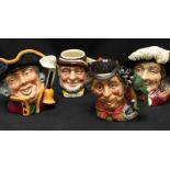 A group of three large Royal Doulton character jugs: The Walrus & Carpenter D6600; Town Crier D6530;