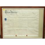 Southsea/ Marmion Road Interest.  A 19th century Indenture for 25 Marmion Road, dated 1865