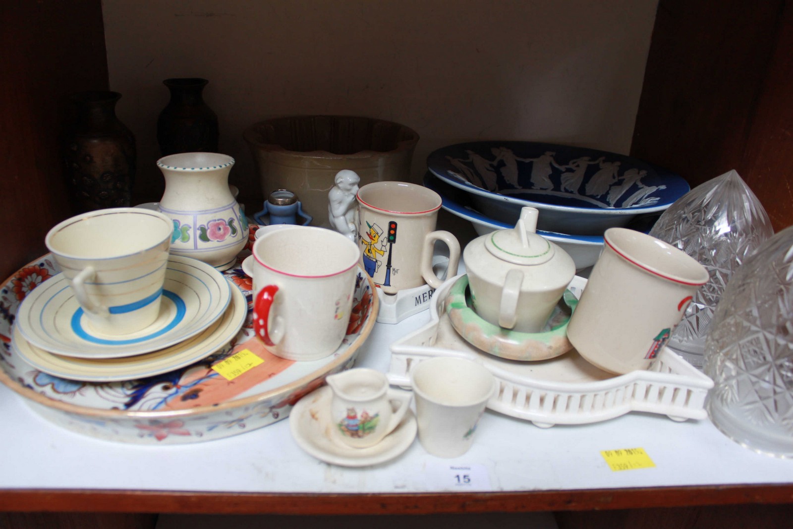 SECTION 15. A collection of assorted ceramics including a Masons Ironstone charger and other items.