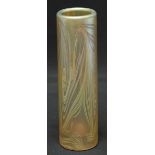 An Okra iridescent glass spill vase. Signed and dated 1984, GNSC No. 9. 17 cm high.