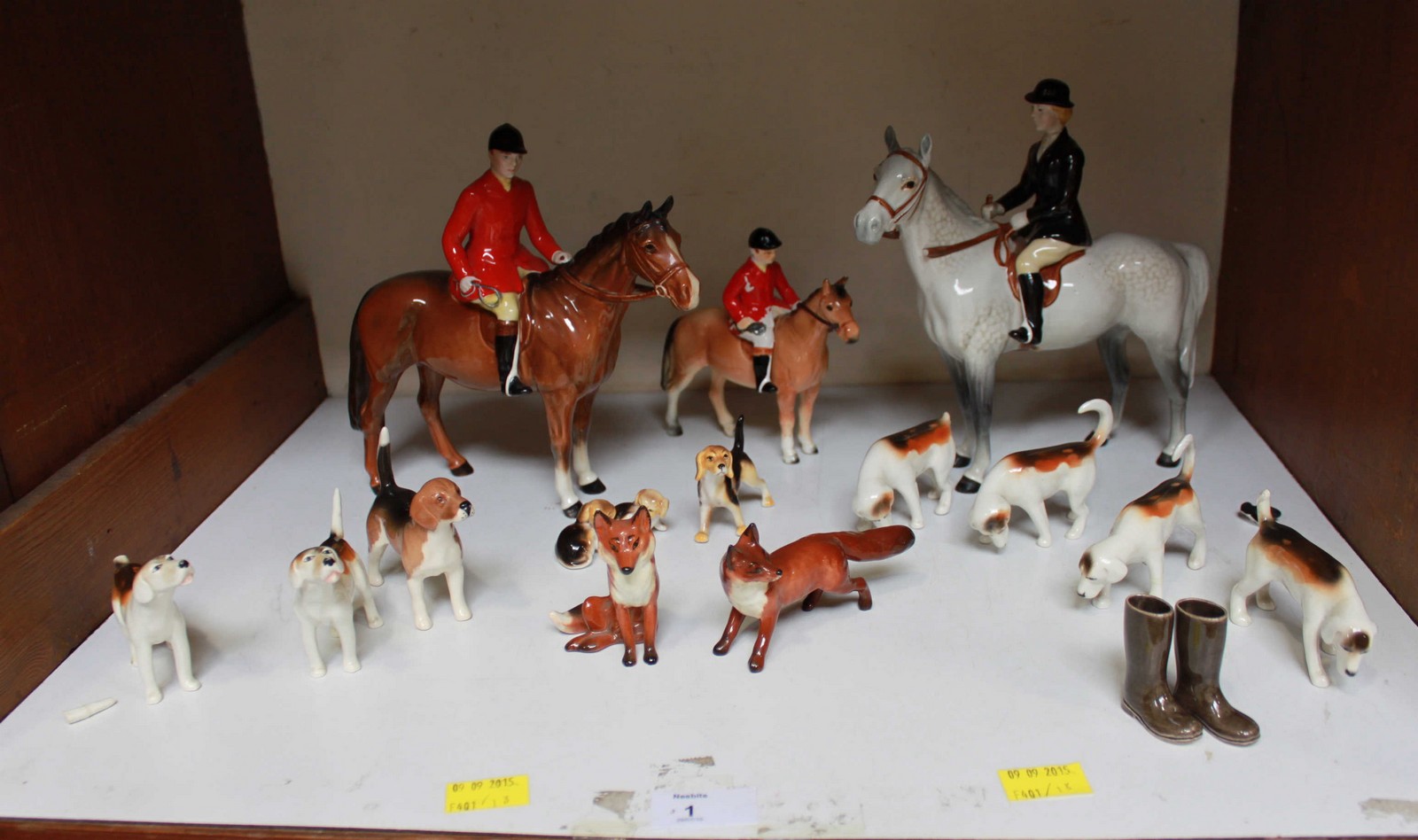 SECTION 1. A Beswick Hunting group comprising two horses and seated riders, together with a