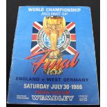 Football. A 1966 World Cup final souvenir programme, England v. West Germany.