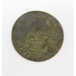 An antique Spanish Philip IV 8 Maravedis coin.