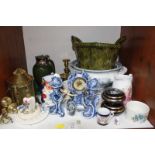 SECTION 13. A collection of assorted ceramics including a Toby jug, punch bowl, clock garniture,