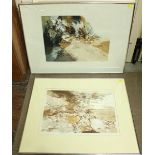 Ten various abstract colour prints, various artists, second half 20th century, all framed, various