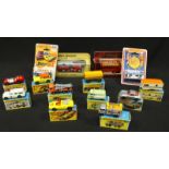 A collection of ten boxed Matchbox toy cars in excellent condition, together with two Models of