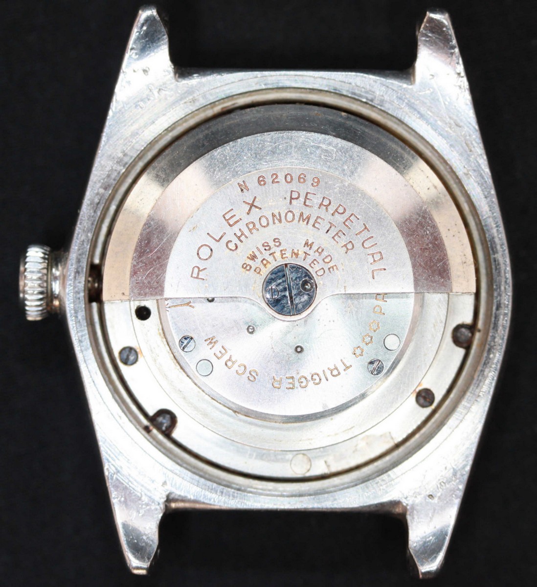 A 1947 Rolex Oyster Perpetual stainless steel automatic bubbleback wrist watch, reference N62069, - Image 2 of 5