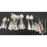 A quantity of silver plated cutlery.