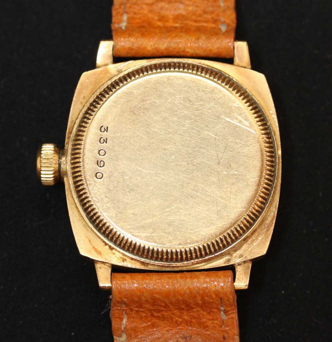 A 1928 Rolex Oyster 18ct gold angular cushion cased wrist watch with silvered dial and Arabic - Image 2 of 4
