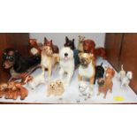 SECTION 23. A collection of eighteen Beswick and other model dogs.