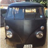 VOLKSWAGEN CAMPER VAN, SPLIT SCREEN, 1964. (Battery charged and engine running) Original colour blue