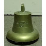 A '1949 Claridge' ships brass bell complete with clapper.