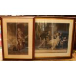 Four large framed prints relating of Lord Nelson and HMS Victory interest.