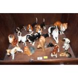 SECTION 40. A collection of sixteen Beswick sheep, a Doulton cat and other items.