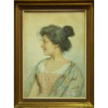 Early 20th Century Continental School, head and shoulders portrait of a young lady, possibly a gipsy