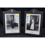 A pair of signed photographs of Queen Elizabeth II and Prince Philip, both dated 1978 and in leather
