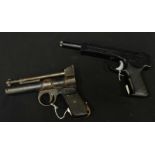 A Webley air pistol, a Diana air pistol and a .22 air rifle. (3)