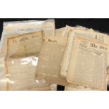 A collection of newspapers relating to various historical events including WW2, Trafalgar etc