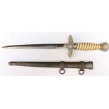 A German Third Reich type Second Model Luftwaffe dagger, with ivory wire wrapped grip, and