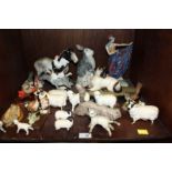 SECTION 38. A collection of twenty-two Beswick sheep, a Doulton cat and other items.
Condition: