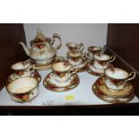 SECTION 19. A Royal Albert Country Rose part tea set.