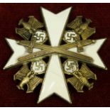 A WWII German Third Reich Order of the German Eagle, 4th class with crossed swords, of brass and