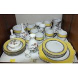 SECTION 22. A Foley yellow and white part tea set, together with a quantity of Wedgwood Kutani