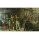 Fred Roe, "Admiral Lord Nelson in Broad Street with the crowd held back," colour print, 50cm x 80cm,