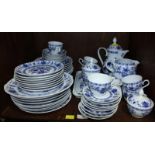 SECTION 37. A German Winterling porcelain onion pattern dinner service, comprising dinner plates,
