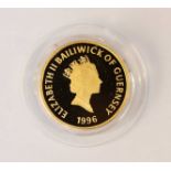A 1996 Queen Elizabeth gold £25 coin. 7.79 grams.