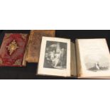 Two Victorian photograph albums, together with a bible. (3)
