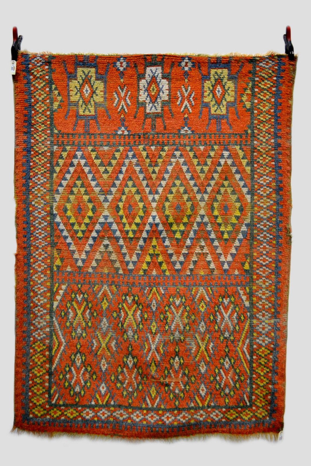 Fragmented Moroccan rug, probably Ait Ouaouzguite, High Atlas, 20th century, 6ft. 1in. x 4ft. 6in.