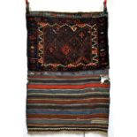 Jaf Kurd khorjin, north west Persia, early 20th century, 4ft. 10in. x 3ft. 5in. (opened out) 1.