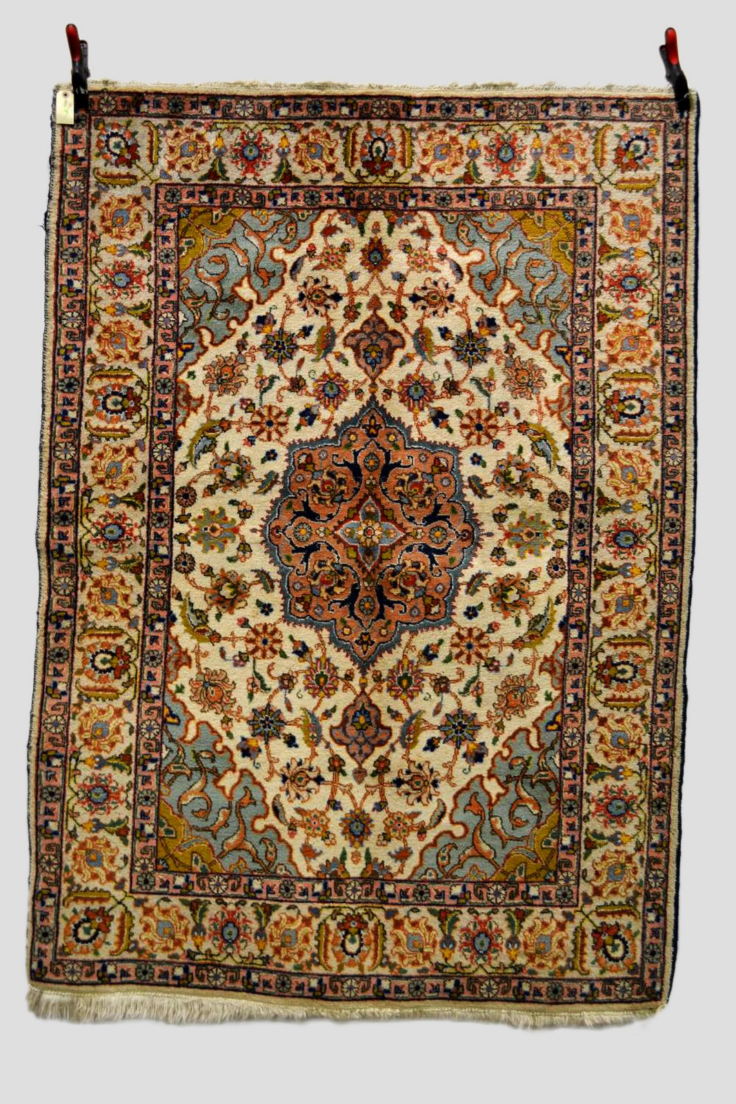 Tabriz rug with ivory field, north west Persia, circa 1930, 6ft. 3in. x 4ft. 5in. 1.91m. x 1.35m.