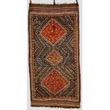 Good Luri rug, Fars, south west Persia, early 20th century, 9ft. 2in. x 4ft. 7in. 2.80m. x 1.40m.