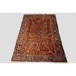 Heriz carpet, north west Persia, about 1930s 9ft. 11in. x 6ft. 9in. 3.02m. x 2.05m. Some wear in