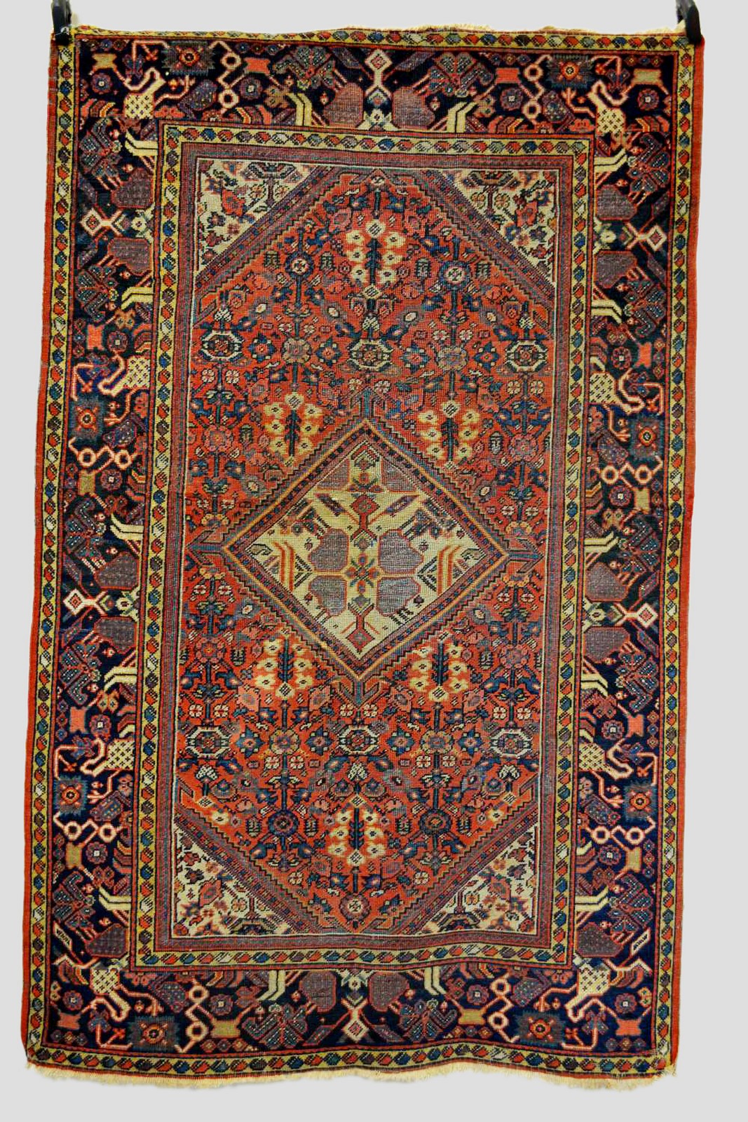 Mahal rug, north west Persia, about 1930s, 6ft. 6in. x 4ft. 2in. 1.98m. x 1.27m. Overall wear; small
