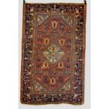 Mahal rug, north west Persia, about 1930s, 6ft. 6in. x 4ft. 2in. 1.98m. x 1.27m. Overall wear; small