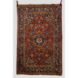 Kashan rug, west Persia, mid-20th century, 6ft. 10in. x 4ft. 5in. 2.08m. x 1.35m.