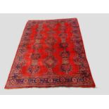 Attractive Ushak carpet, west Anatolia, about 1920s, 11ft. 3in. x 9ft. 3.43m. x 2.75m. Very slight