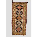 Attractive Luri long rug, Fars, south west Persia, circa 1900-1910, 8ft. 2in. x 3ft. 8in. 2.49m. x