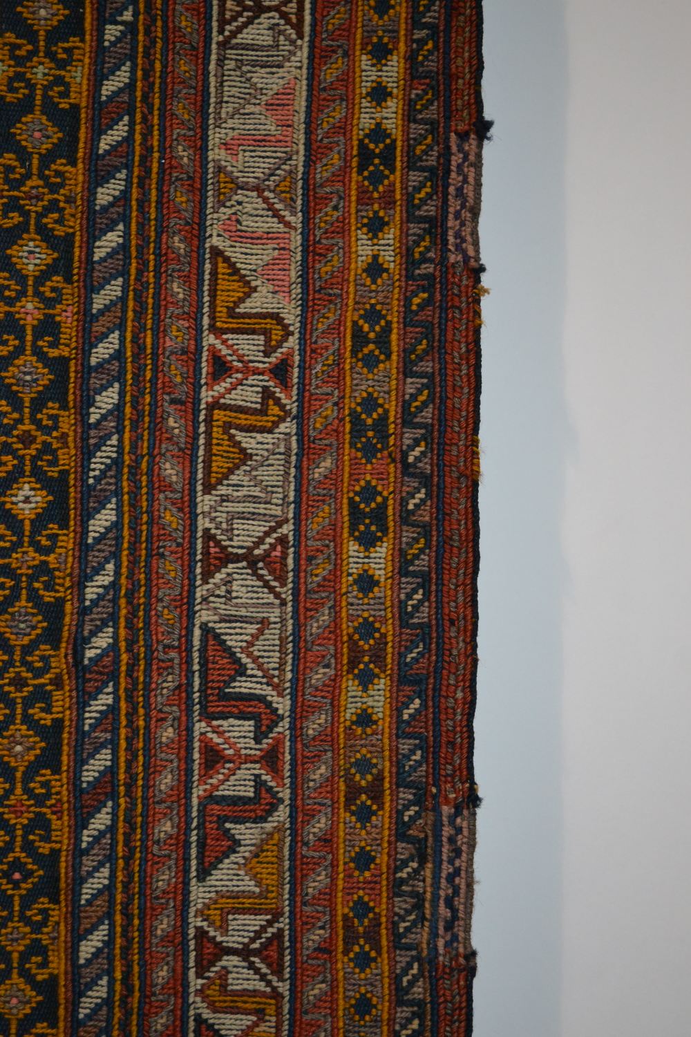 Qashqa’i horse cover, warp-faced plainweave ground with weft wrapping, Fars, south west Persia, - Image 8 of 8