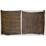 Two Tibetan women’s finely woven woollen dress aprons, late 19th/early 20th century, the first
